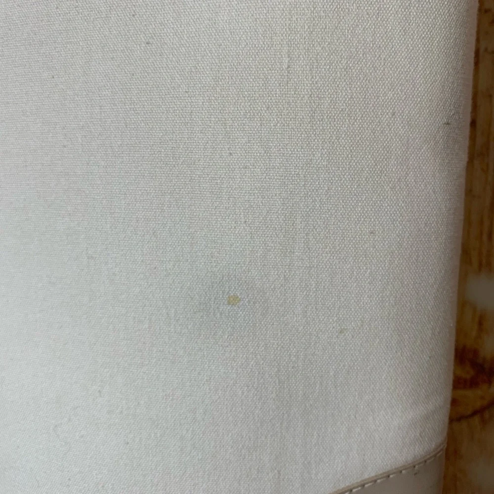 Tote Bag Jaipur October Beige and Tan Vegan Leather Handle drop 9” Like New - Picture 4 of 7